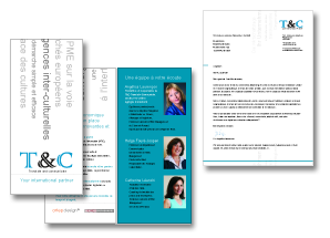 Flyer- und Briefpapierdarstellung